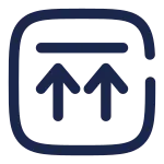 Upload Twice Square SVG Icon